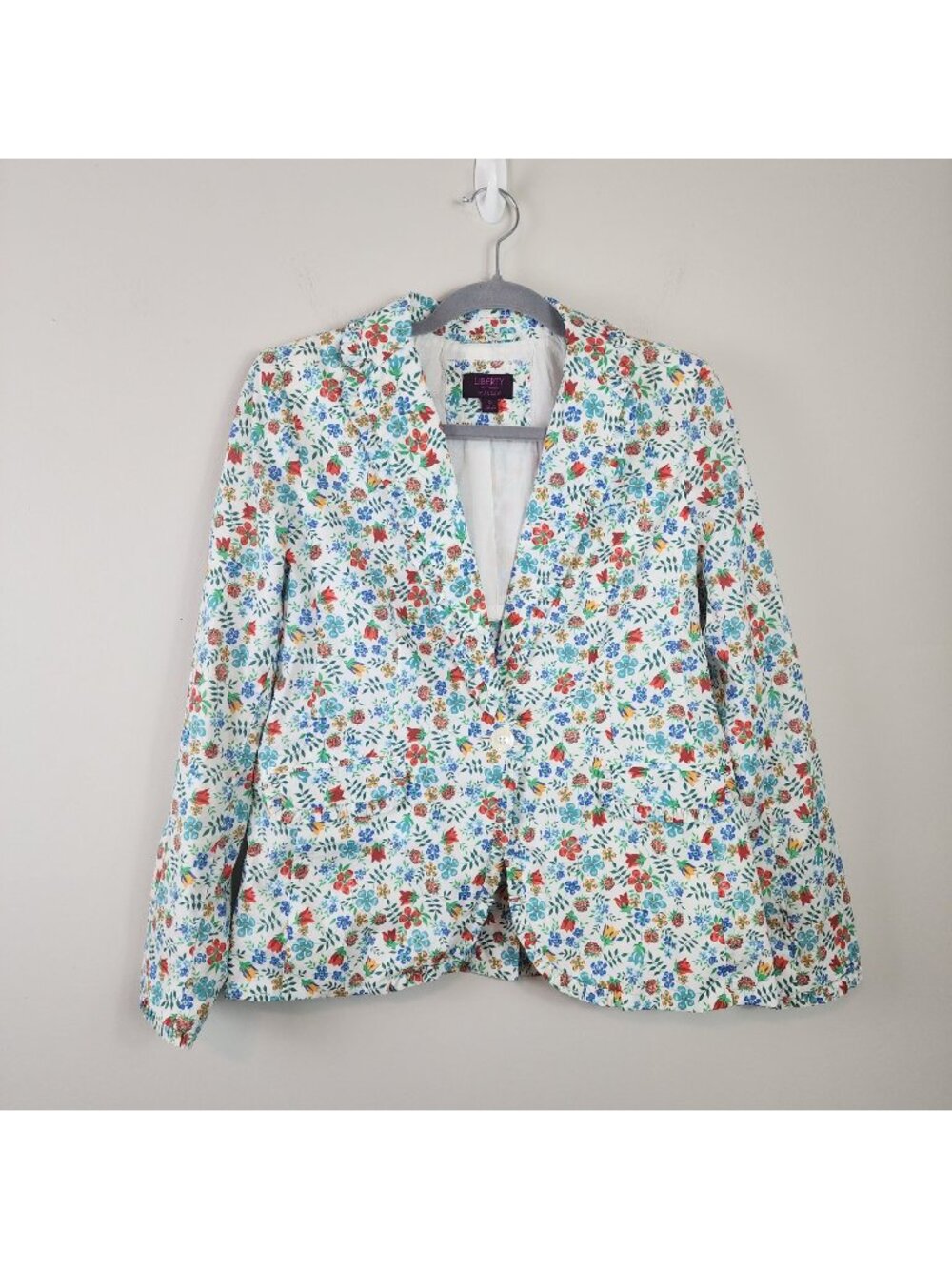J.Crew x Liberty Art Fabrics Campbell Blazer 100% cotton floral jacket sz 6